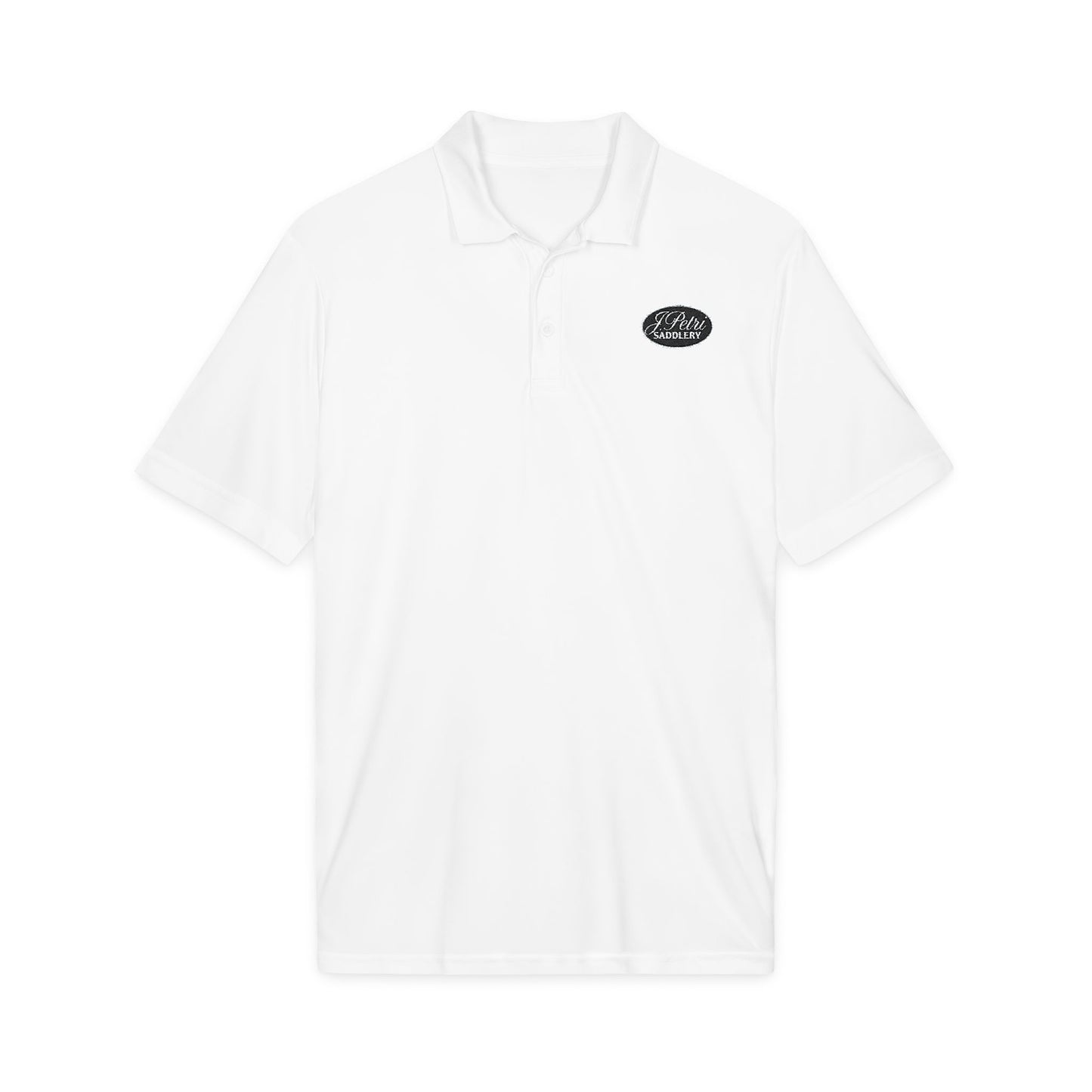 J. Petri Saddlery Logo Polo Shirt White