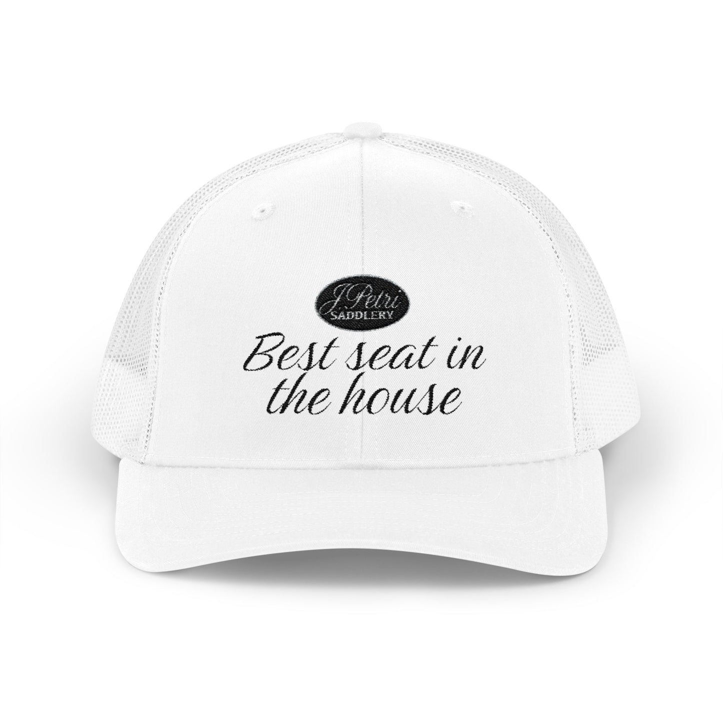 Best Seat in The House Trucker Cap White